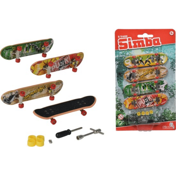 Simba Finger Skateboard 4st Assortiment