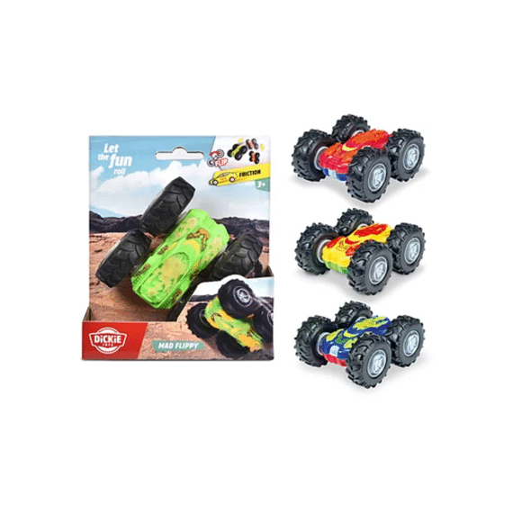 Dickie Mad Flippy Racewagen 10cm Assortiment
