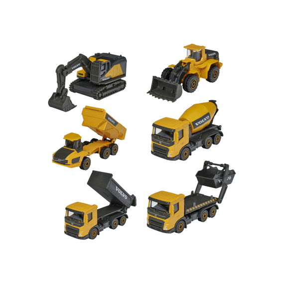 Majorette Werfvoertuigen Volvo 3-Pack Assortiment