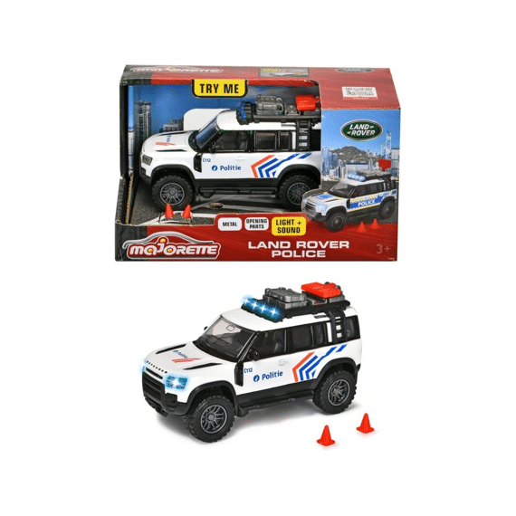 Majorette Land Rover Politiewagen Met Licht en Geluid