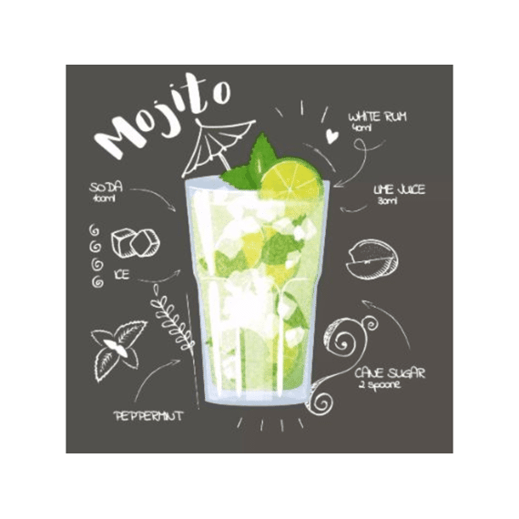 Duni Servetten 24x24cm 20stuks Mojito Black