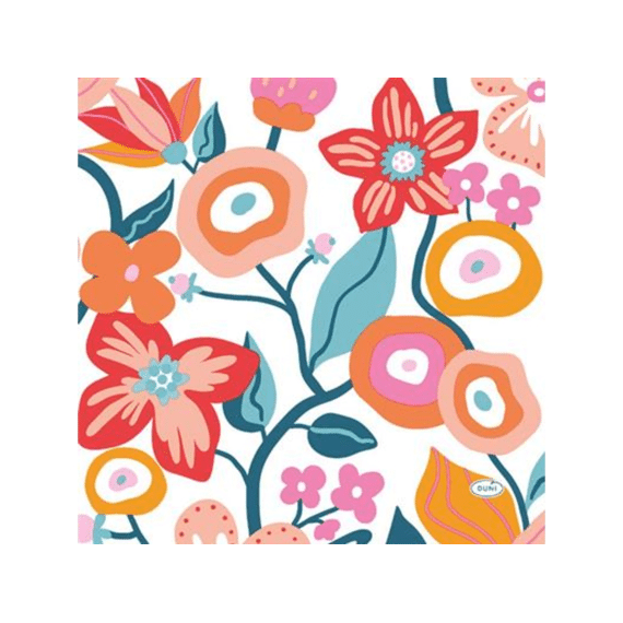 Duni Servetten 33x33cm 20stuks Vibrant Bloom