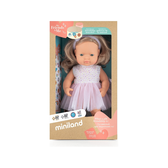 Miniland Pop Meisje Met Blonde Haren 38cm