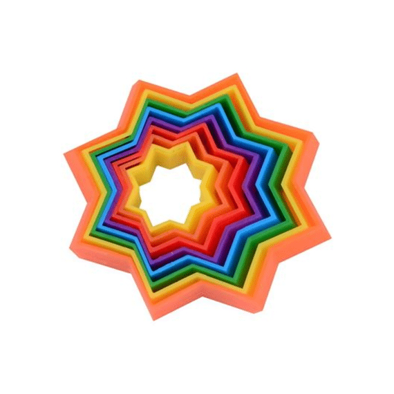 24454 Magische Ster Regenboogkleuren