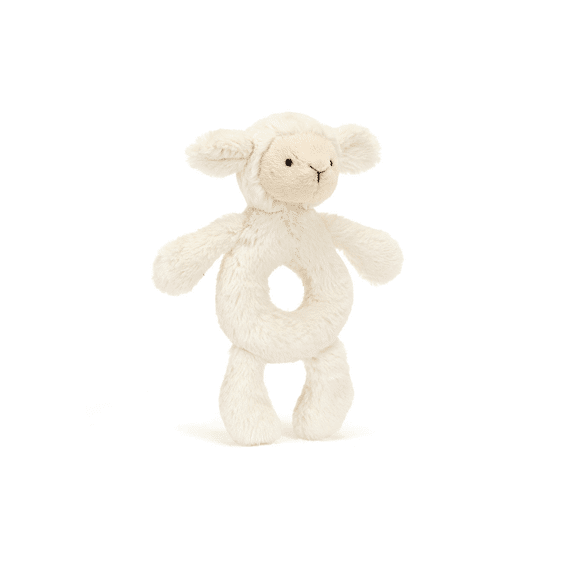 Jellycat Knuffel Bashful Lamb Ring Rattle White