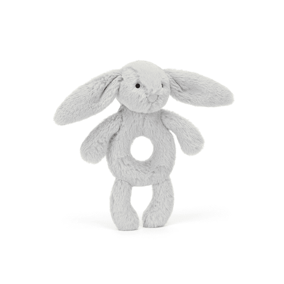 Jellycat Rammelaar Bashful Bunny Ring Rattle Silver