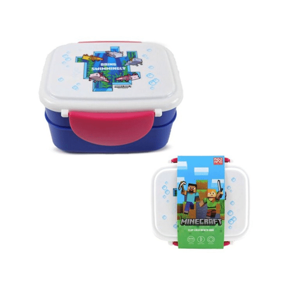 Minecraft Bento Lunchbox Met Bestek Axolotl