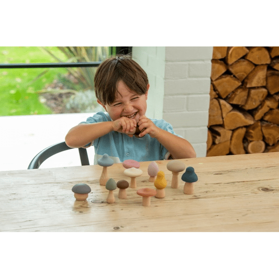 Tickit Paddestoelen Set Silisoft Aardekleuren 12stuks