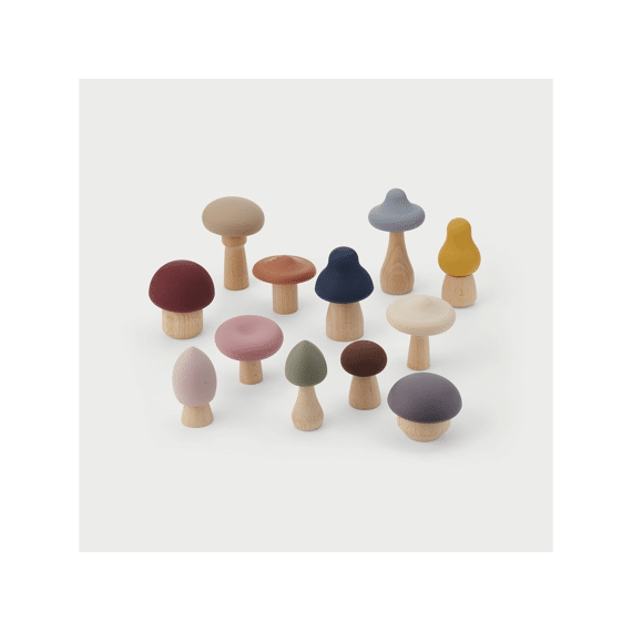 Tickit Paddestoelen Set Silisoft Aardekleuren 12stuks