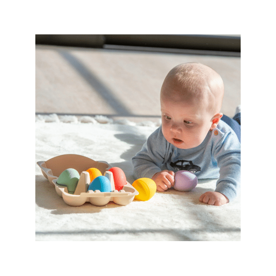 Tickit Sensorische Eigeren Silisoft Regenboog 6stuks