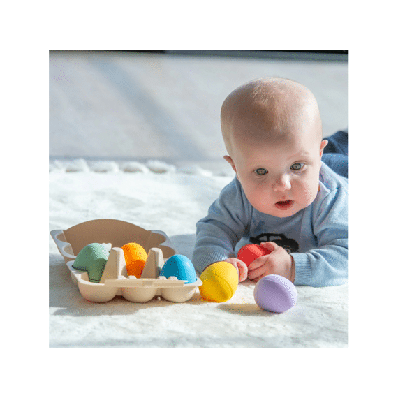 Tickit Sensorische Eigeren Silisoft Regenboog 6stuks