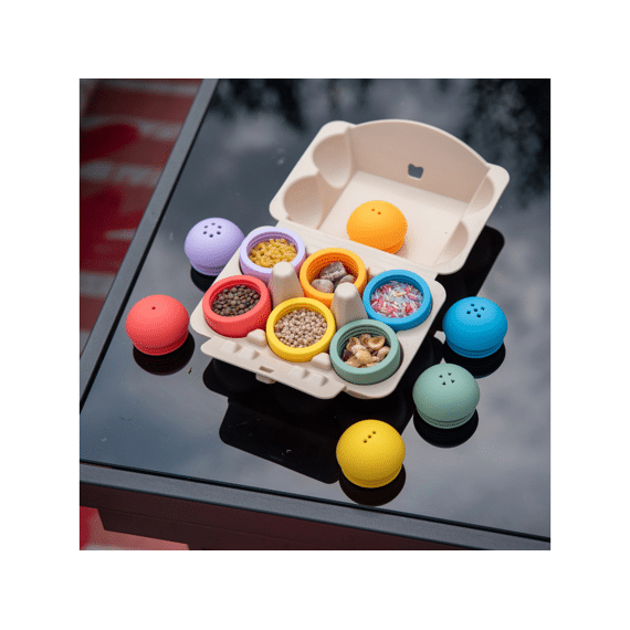 Tickit Sensorische Eigeren Silisoft Regenboog 6stuks