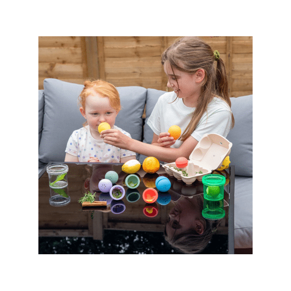 Tickit Sensorische Eigeren Silisoft Regenboog 6stuks