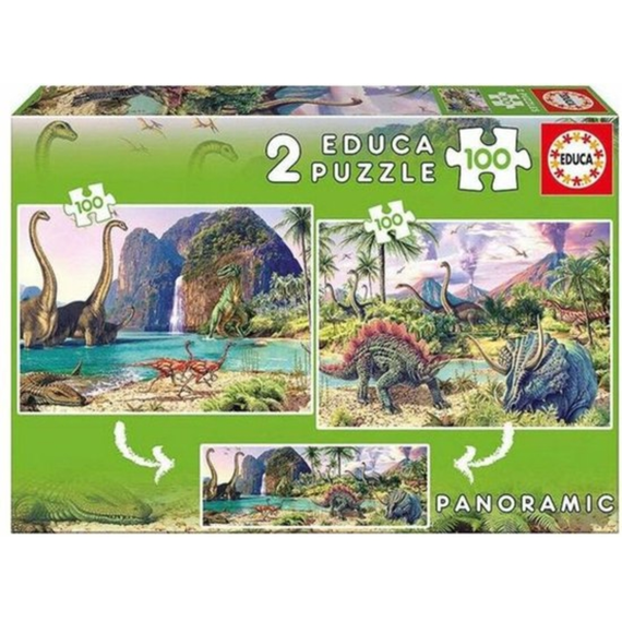Educa Puzzel Dino World 2x100st