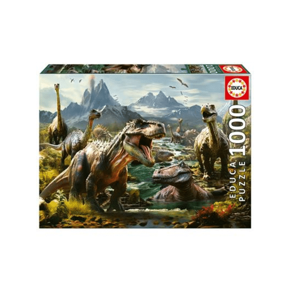 Educa Puzzel Woeste Dinosaurussen 1000st
