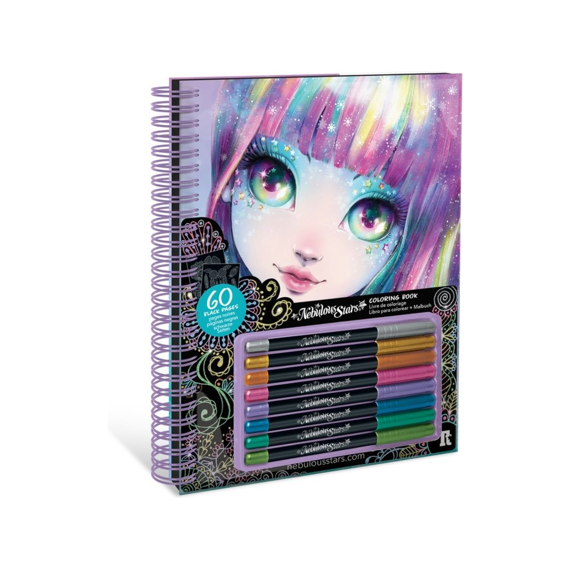 Nebulous Stars Kleurboek Zwart Papier Isadora