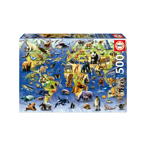 Educa Puzzel Bedreigde Soorten 500st