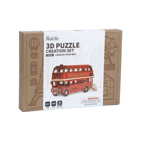 Robotime Rolife Miniatuur Bouwpakket London Tour Bus