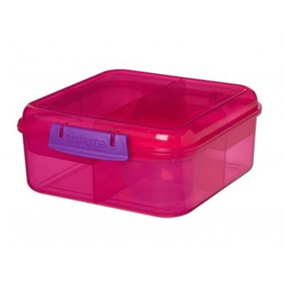 Sistema Trends Lunch Bento Cube 4 compart. en yoghurtpotje 1,25L Assortiment
