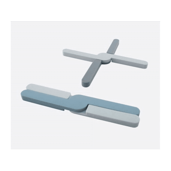 Dotz Pannenonderzetter Opvouwbaar Silicone Assortiment Grijs/Blauw