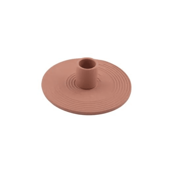 Point-Virgule Kandelaar Aardewerk 12x3,5cm Oud Roze