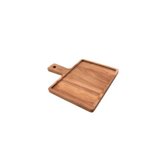 Point-Virgule Hamburgerplank met handvat Acacia 30x25cm