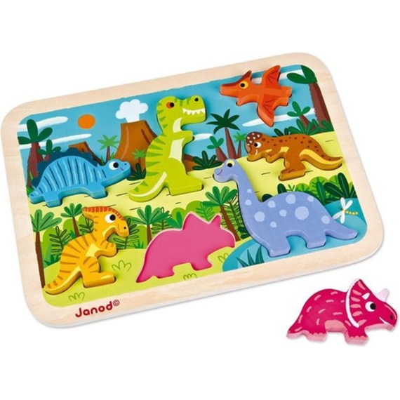Janod 7054 Inlegpuzzel Dinosaurussen