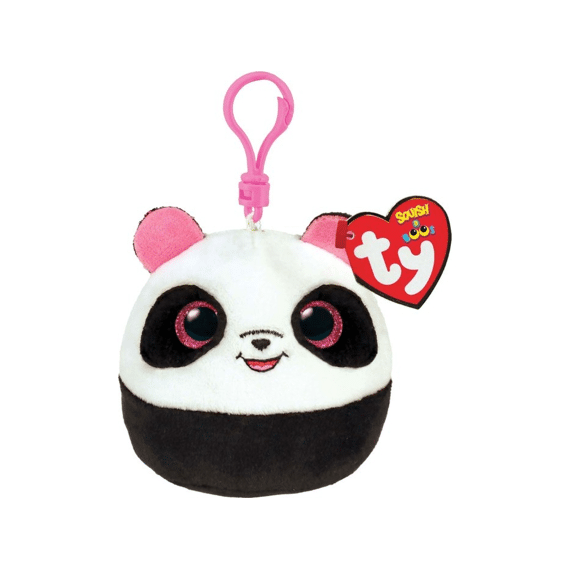 Ty Squish a Boos Clip Panda Bamboo