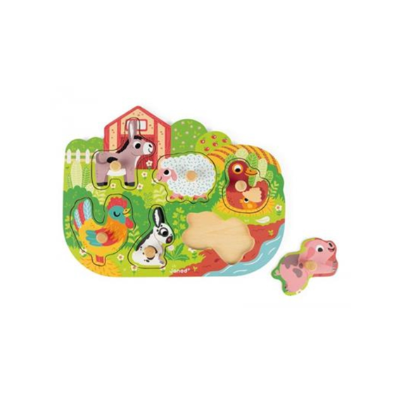 Janod 7096 Inlegpuzzel Happy farm Boerderij