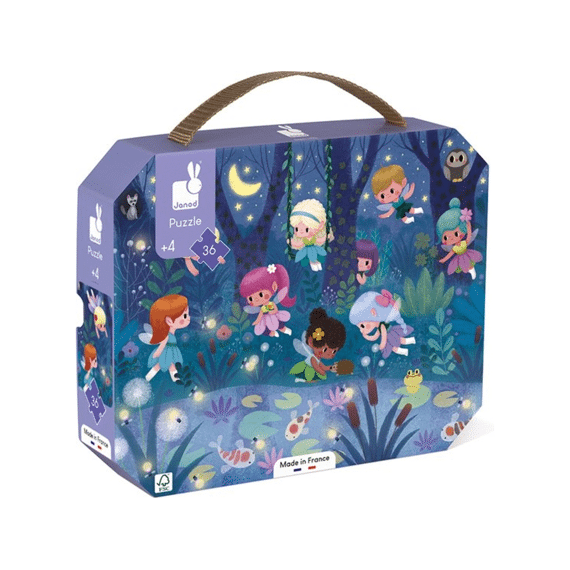 Janod 2649 Puzzel 36st Feeën In Draagkoffer
