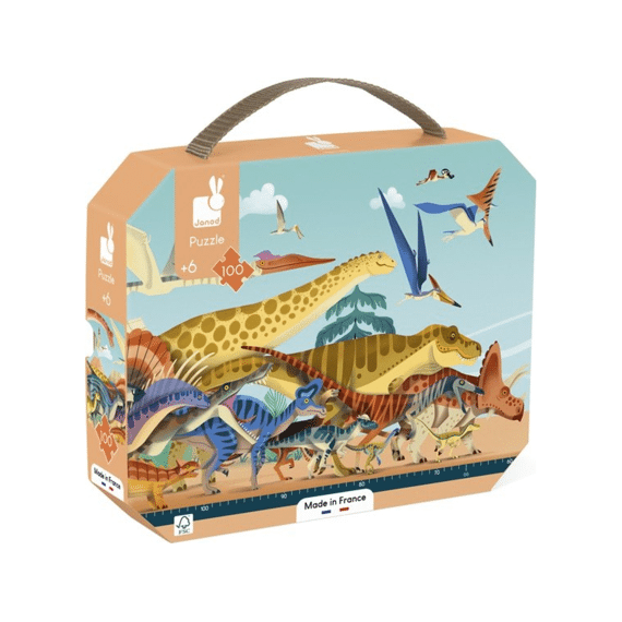 Janod 5831 Puzzel Panoramische Dinosaurus 100st