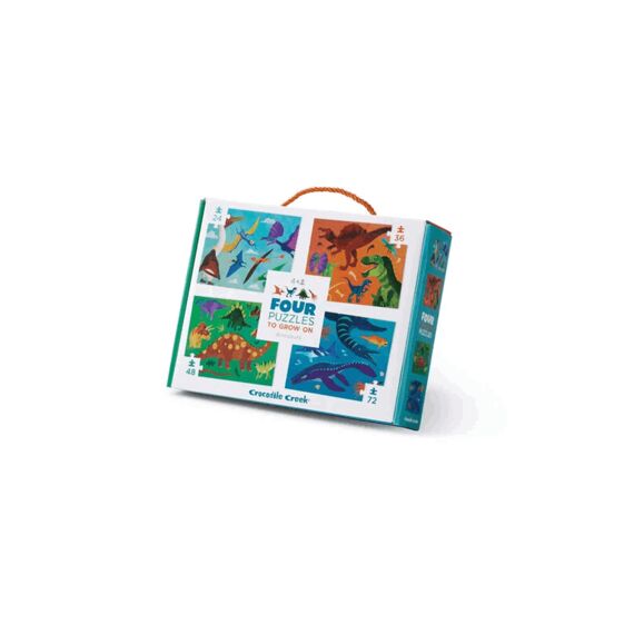Crocodile Creek Puzzel 4in1 24/36/48/72stuks Dinosaurus