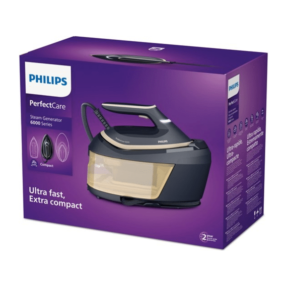 Philips Perfect Care 6000 Series Psg6066/20 - Stoomgenerator - 1.8l Watertank - Goud / Blauw