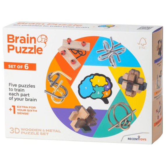 Eureka Brain Puzzel 6st