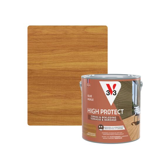 V33 Olie Terras Gevel High Protect Mat Lichte Eik 2.5l