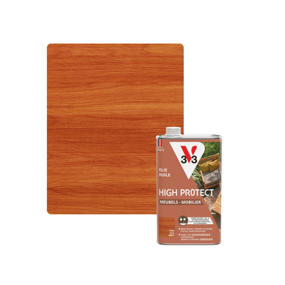V33 Olie Tuinmeubilair High Protect Mat Teak 1l