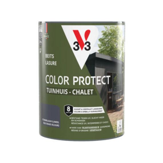 V33 Beits Tuinhuis Color Protect Fluweel Stormblauw 0.75l