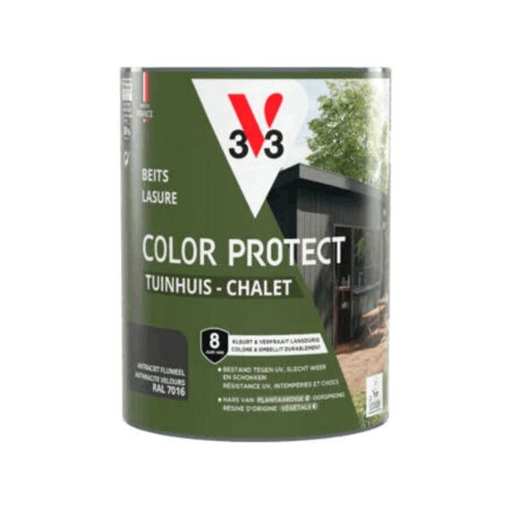 V33 Beits Tuinhuis Color Protect Fluweel Antraciet 0.75l