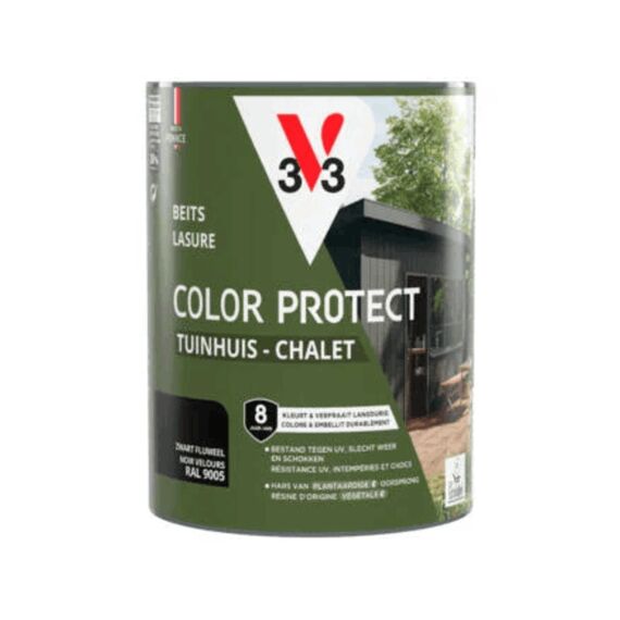 V33 Beits Tuinhuis Color Protect Fluweel Zwart 0.75l