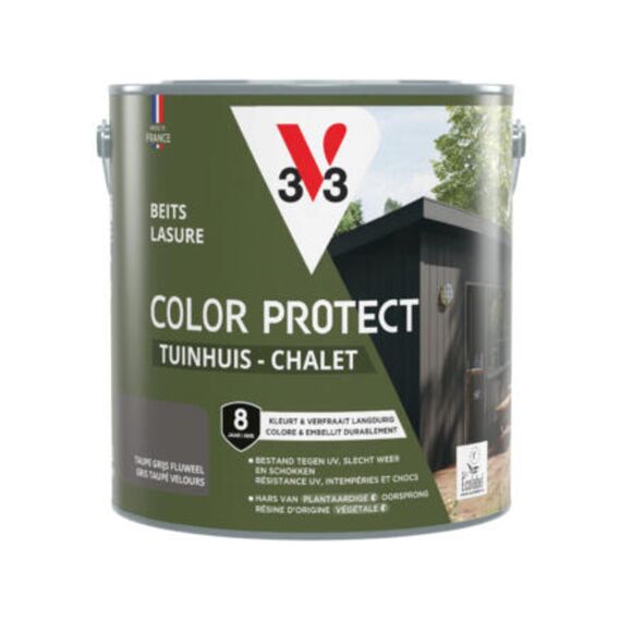 V33 Beits Tuinhuis Color Protect Fluweel Taupe Grijs 2.5l