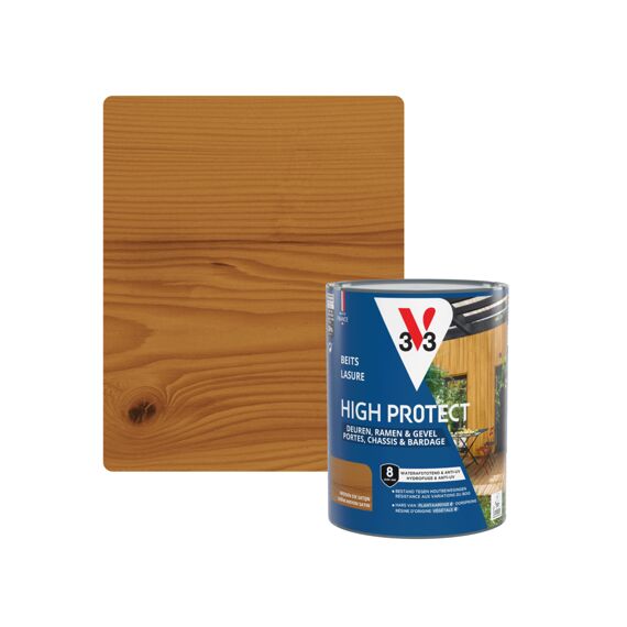 V33 Beits Deuren En Ramen High Protect Satijn Midden Eik 0.75l
