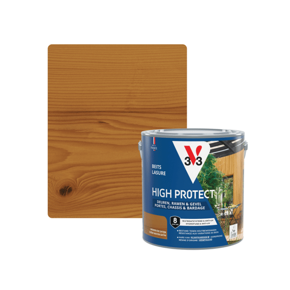 V33 Beits Deuren En Ramen High Protect Satijn Midden Eik 2.5l