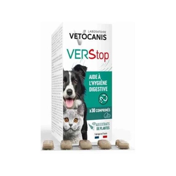 Bio000204 Wormstop Vr Hond & Kat 30st. Vetocanis