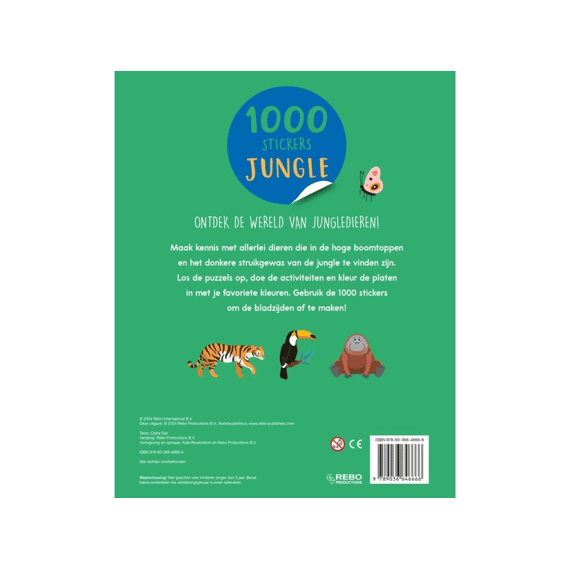 Stickerboek: Jungle 1000st