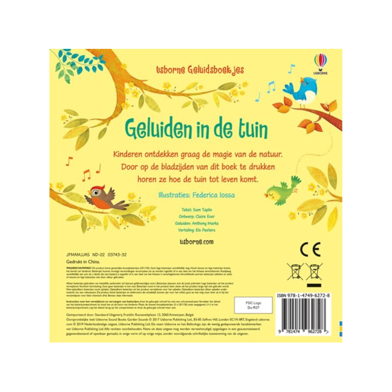 Geluidenboekje Geluiden In De Tuin