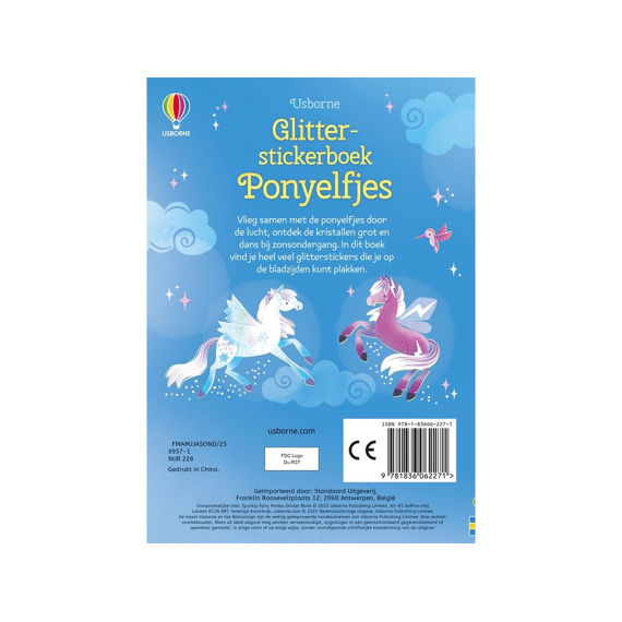 Glitterstickerboekje Ponyelfjes