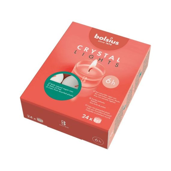 Bolsius Theelicht Clear Cup 6u 24st
