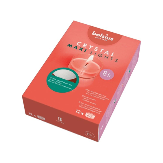 Bolsius Theelicht Clear Cup 8u 12st