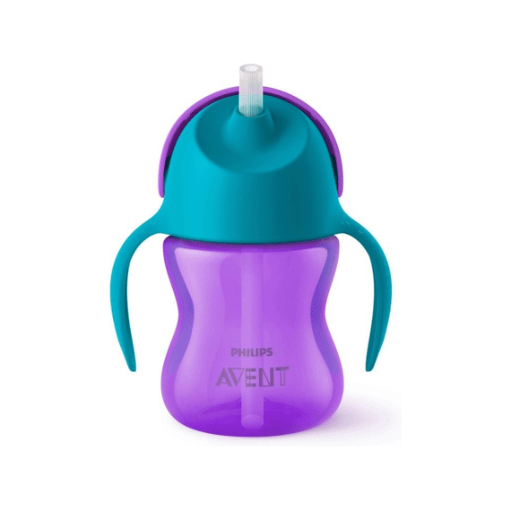 Avent Beker Met Rietje 200ml 9M+ Purple Blue