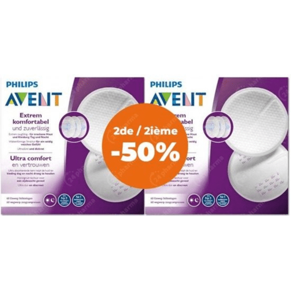 Avent Borstkompressen Dag & Nacht 60stx2   Promo-pack